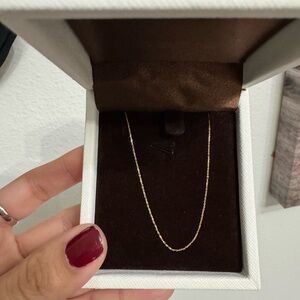 VDAY ITEM♥️ 14K solid Gold cable Necklace 18”